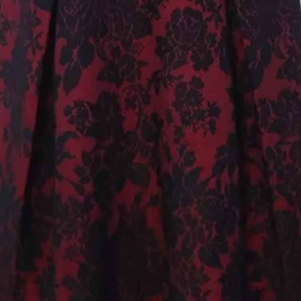 White House Black Market Knee-Length A-Line Skirt Red & Black EUC Size 0 - Picture 5 of 6
